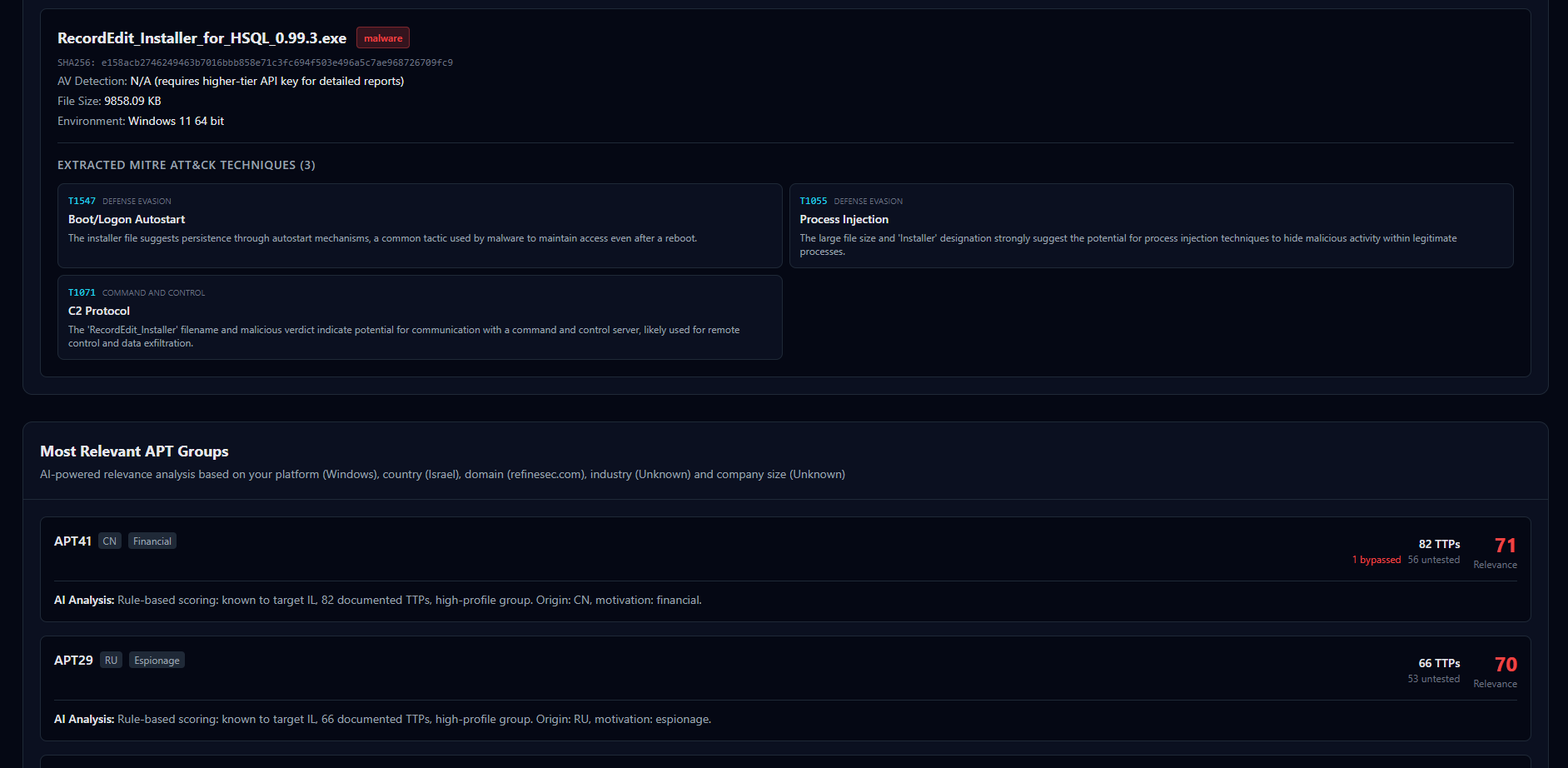 Relevant Threats - Threat Actors